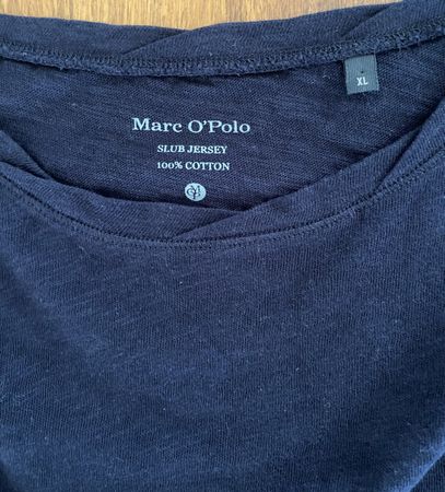 Marc O’Polo Damen Langarmshirt Gr. XL Dunkelblau Slub Jersey