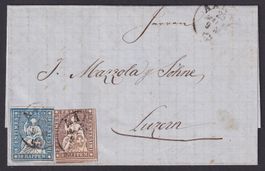 15Rp. Strubelbrief von Aarau nach Luzern, 1862