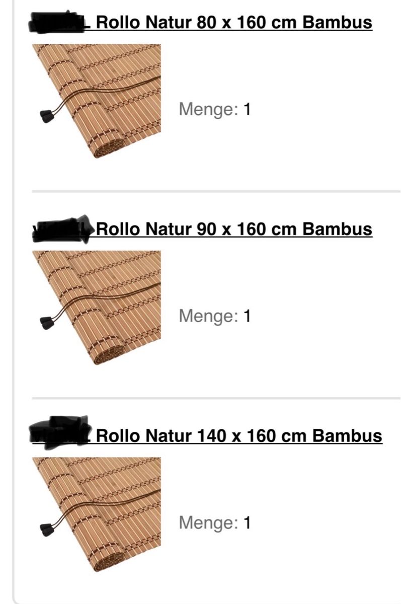 Tende da sole: Rollo Natur aus Bambus – Nuovo e nell'imballaggio originale da St. Gallen venduto da han_7nq6 3