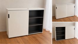 Schiebetür-Kommode / Sideboard Weiss 160 × 121 × 45 cm