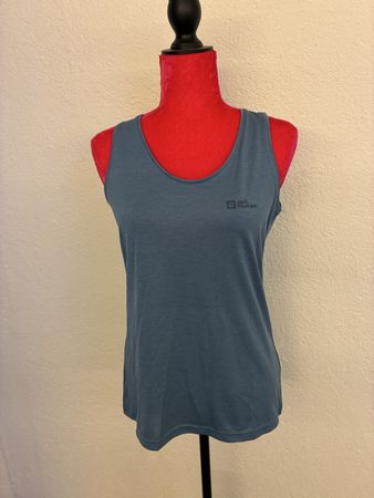 Damen Tanktop Jack Wolfskin blau Grösse M 