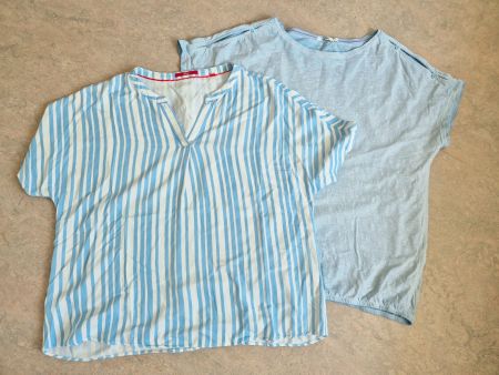 SHIRT 2 SET L 42 44 BABYBLUE , TOP ZU JEANS HOSE ROCK JACKE