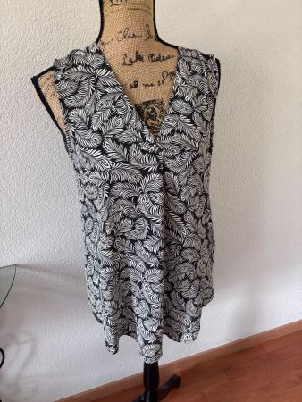 Sommer Tunika Schwarz/weiss M/L