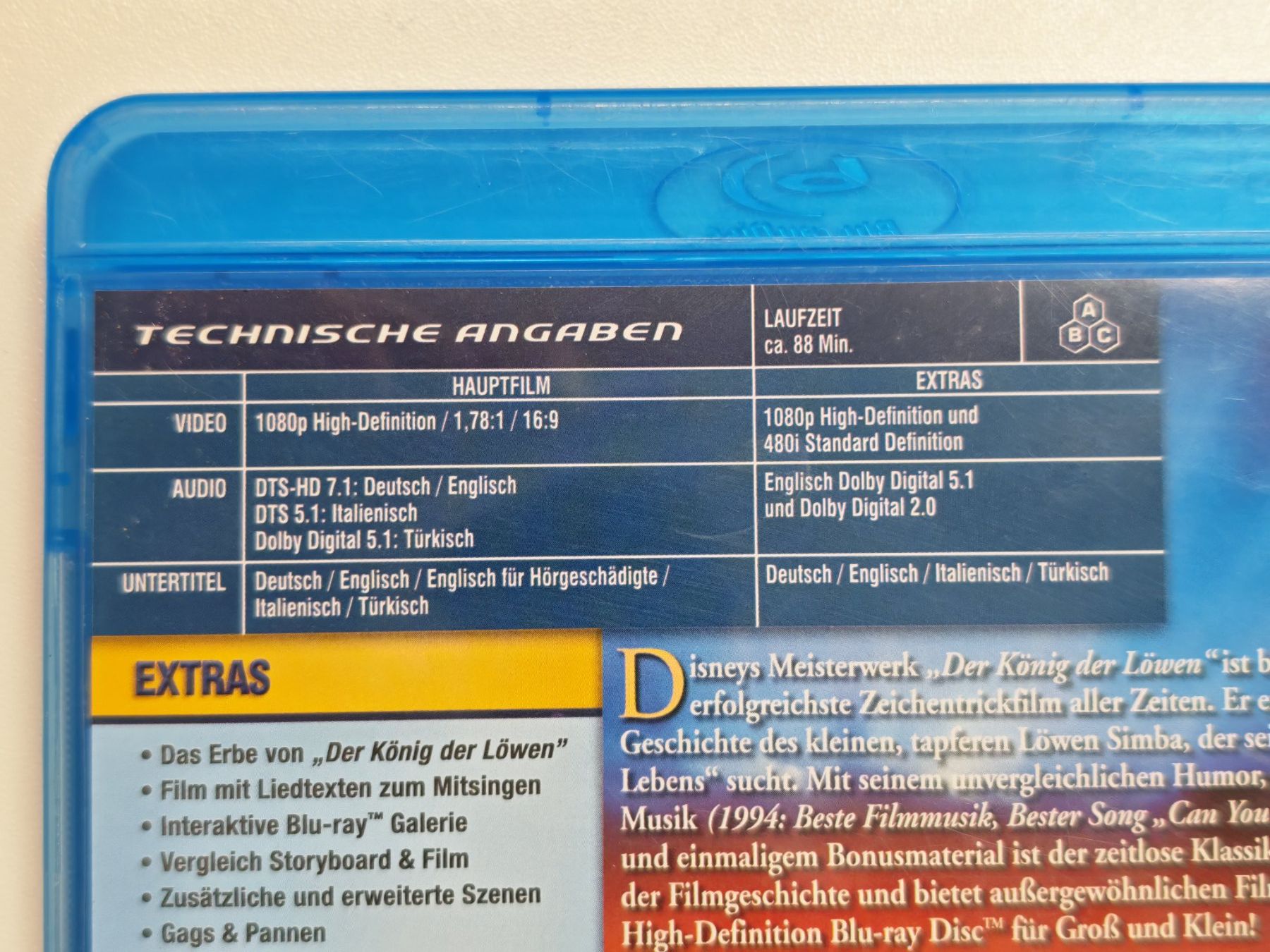 Tutti i DVDs: Der König der Löwen – Usato da Liestal venduto da Kratzilla 3