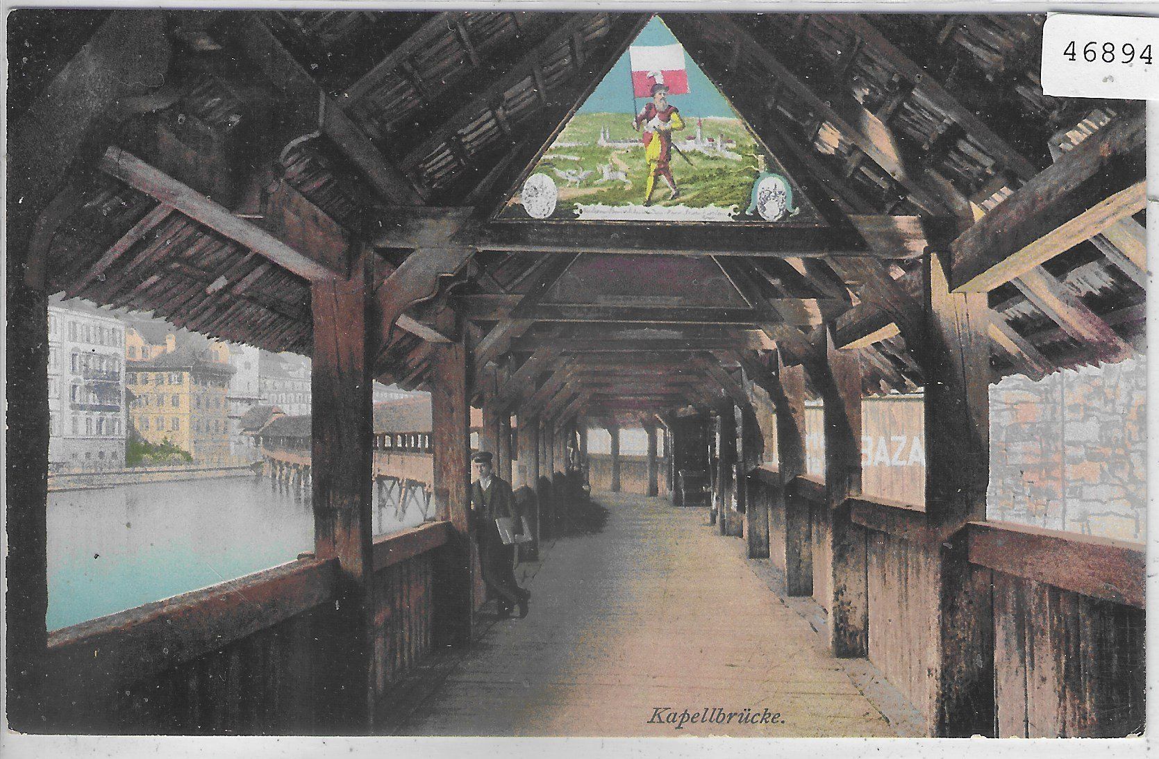 Cartoline postali: Luzern - Kapellbrücke - Litho – Usato da Ettingen venduto da Kartenplanet