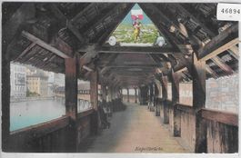 Luzern - Kapellbrücke - Litho
