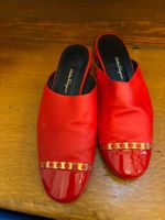 Leder rote Schuhe Salvatore Ferragamo rot Gr 40 1/2