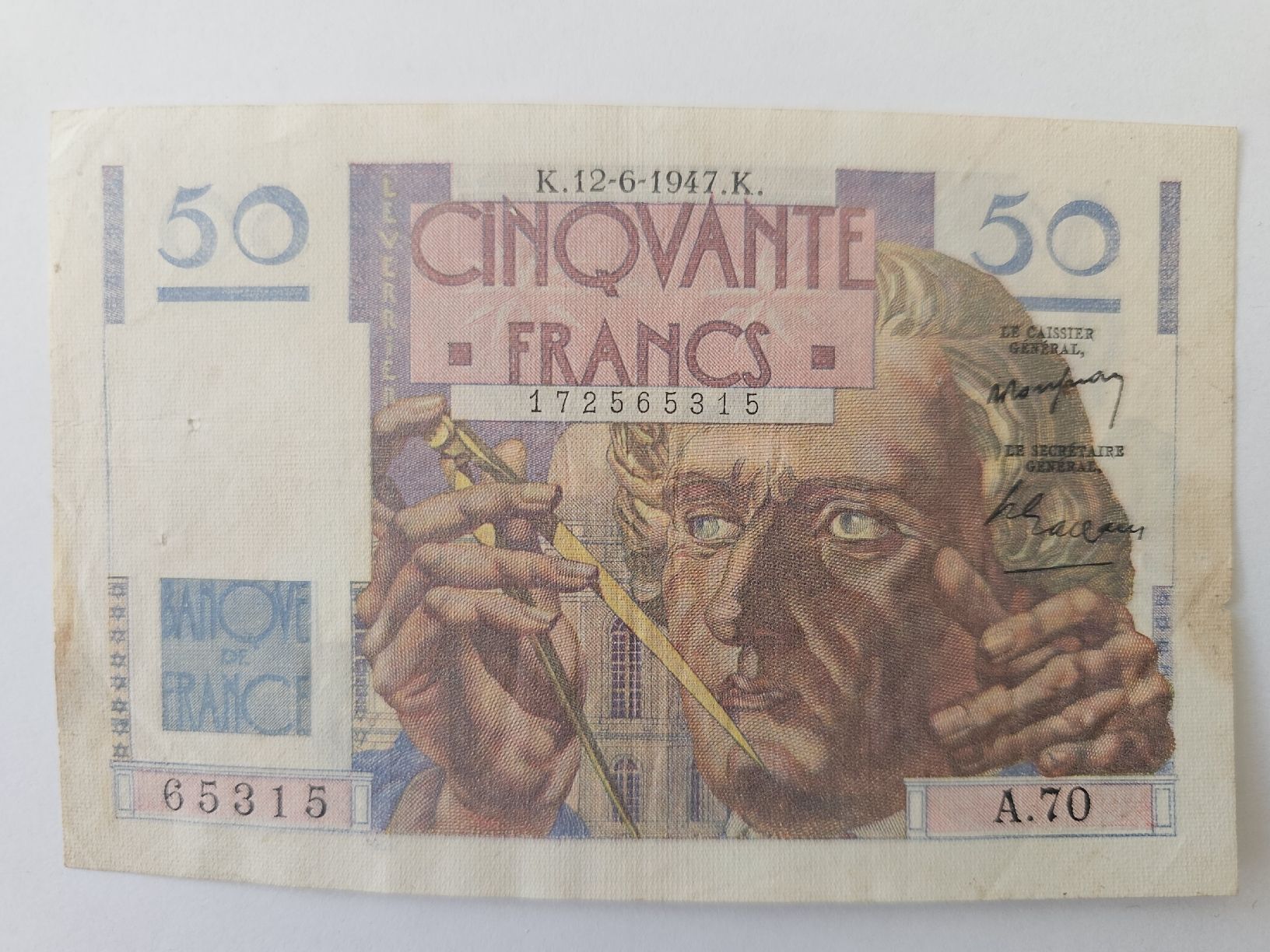 Banconote: France - 50 francs 1947 – Usato da Nidau venduto da Misterpix