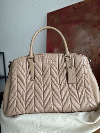 Coach Handtasche Leder beige guter Zustand