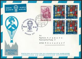 1971 Sonderbrief Dolder Ballonflug-Woche Mürren