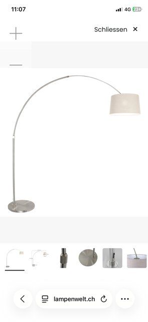 Lampen: Bogen- Stehlampe Sparkled light silber/schlamm....neu – Neu (gemäss Beschreibung) aus Dietikon von MartinG_65
