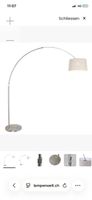 Bogen- Stehlampe Sparkled light silber/schlamm....neu