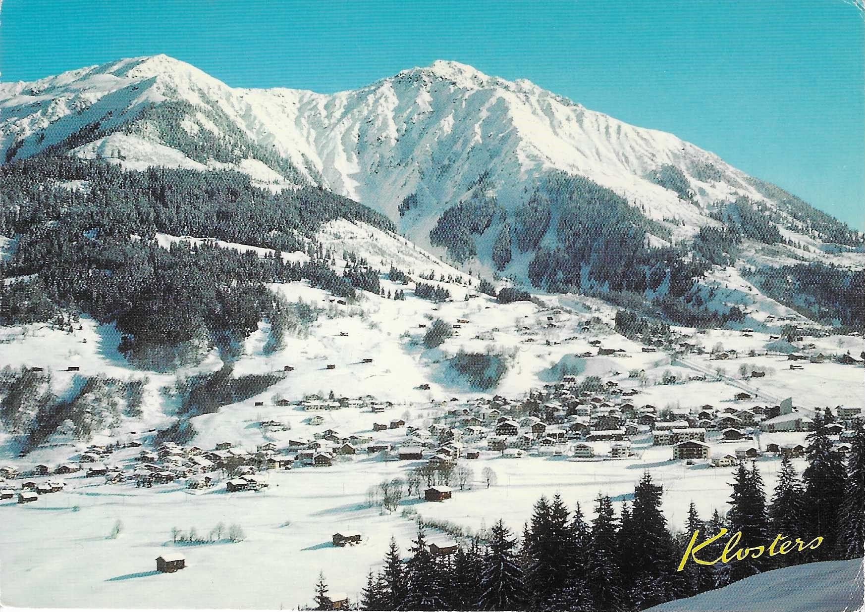 Cartoline postali: Klosters mit Älpeltispitz GR – Usato da Rothrist venduto da Stranglehold