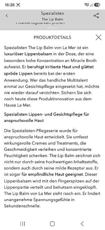 La Mer Cura del viso: Lippenbalsam von LA MER – Nuovo e nell'imballaggio originale da Uerkheim venduto da Pod23 4