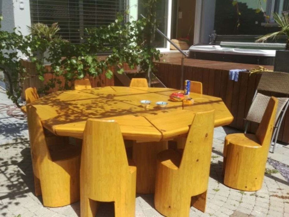 Articoli in legno: Gartenmöbel aus Rundholz/Bretter – Nuovo e nell'imballaggio originale da Heimisbach venduto da Rundholzmoebel 7