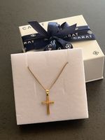18 Karat Goldkette 45 cm mit 18 Karat Kreuz