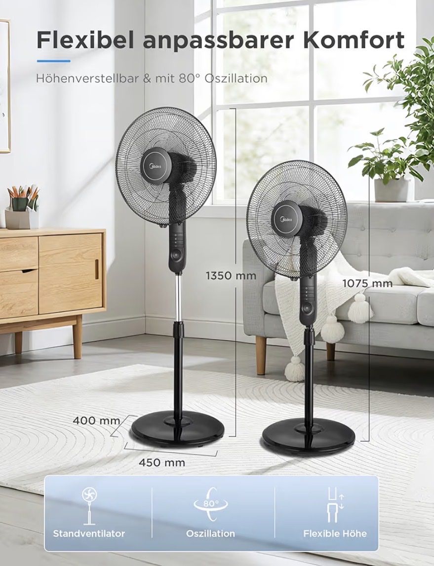 Ventilatoren: Midea Standventilator mit Fernbedienung neu – Neu und originalverpackt aus Allschwil von die_vjt5 1