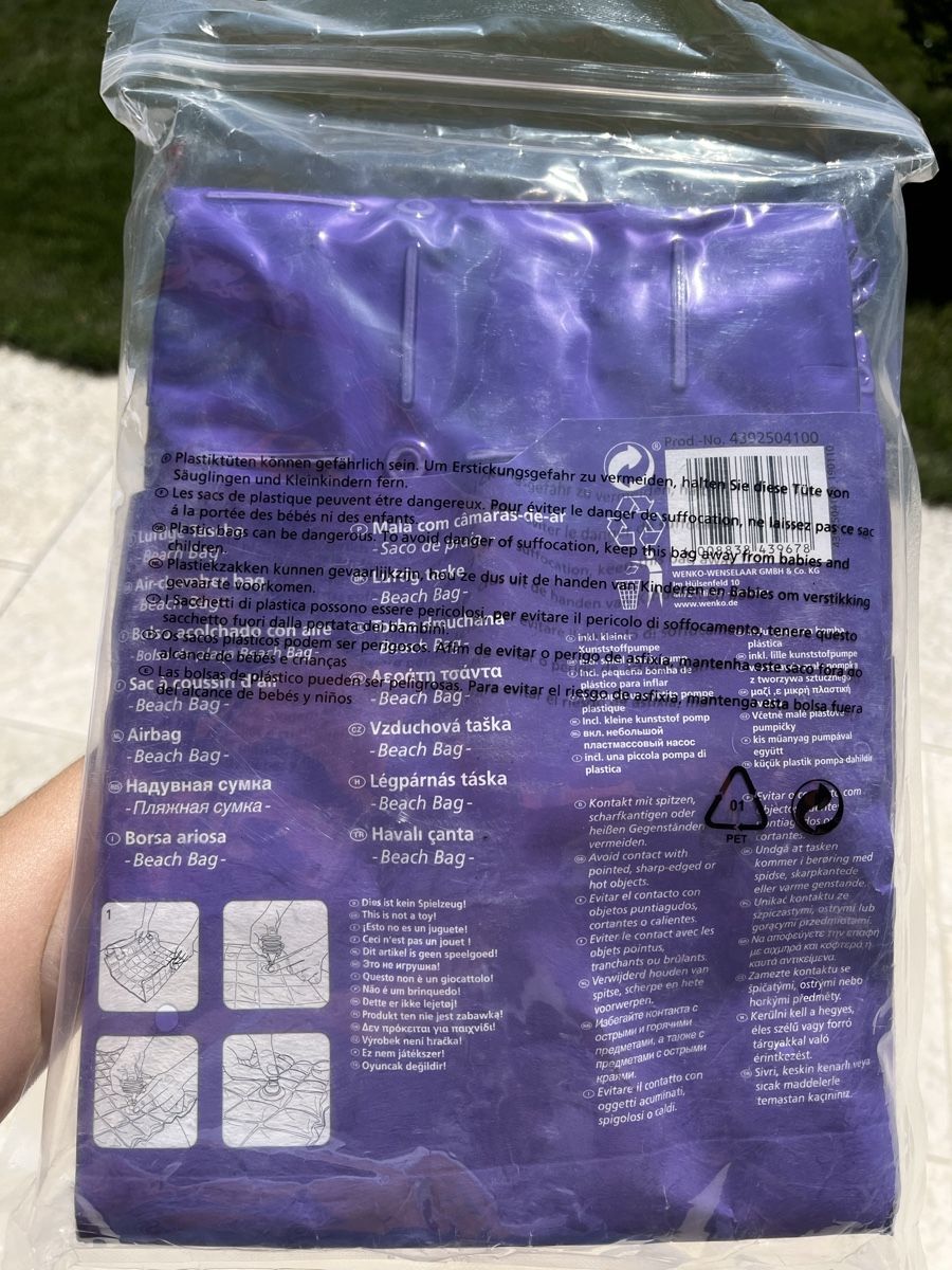 Borse: Purple beach bag inflatable – Nuovo e nell'imballaggio originale da Pully venduto da ari_78pk 1