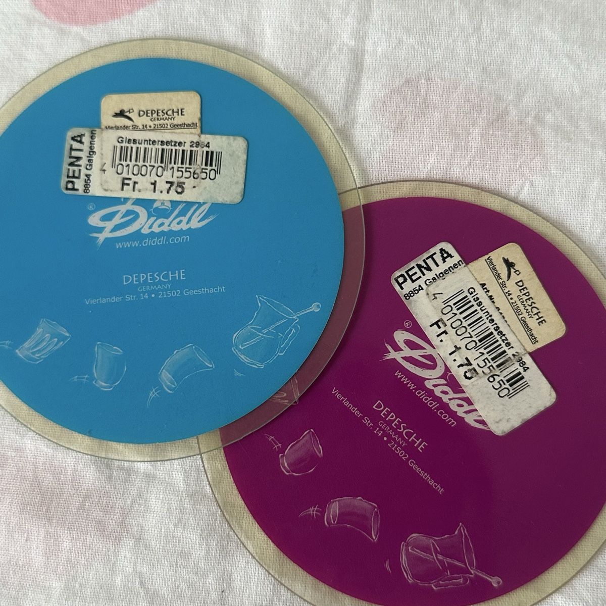 Sottobicchieri: Lot de 6 sous verres Diddl – Nuovo (secondo la descrizione) da Givisiez venduto da dor_xb9k 2