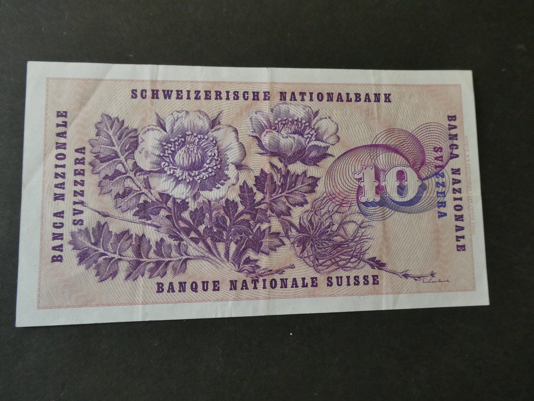 Billets de banque: Schweiz 1977, 10 Franken – D'occasion à Hinterforst par Rohusri 1