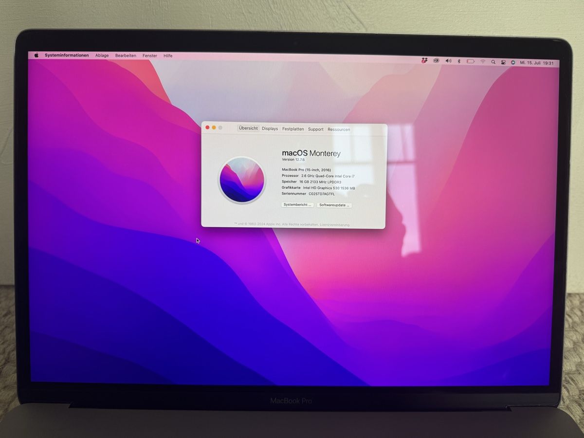 Apple Notebook: Apple MacBook Pro 15’‘ (2016) – Usato da Zürich venduto da chi_2r7n 3