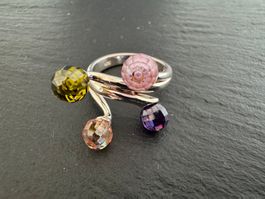 Silberring 925 mit Kristallperlen RG57 neu