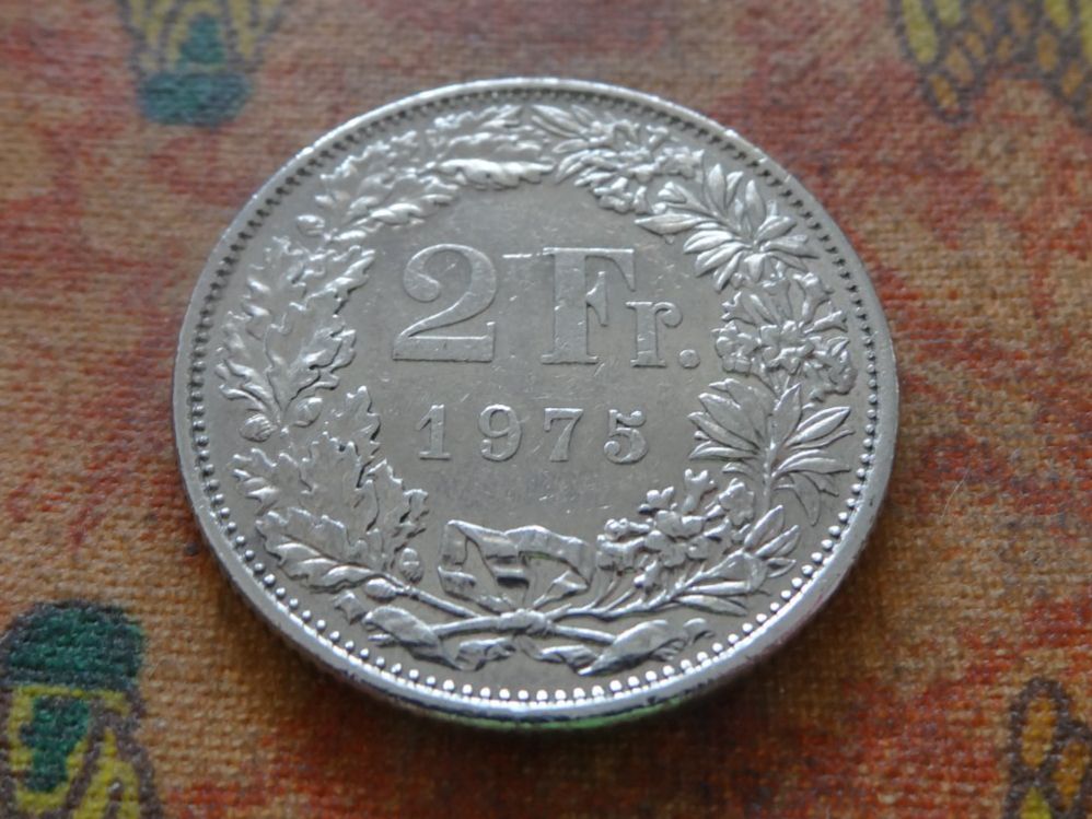 Tutti le monete: 2 Fr. 1975 – Usato da Romanel-sur-Lausanne venduto da Swift13