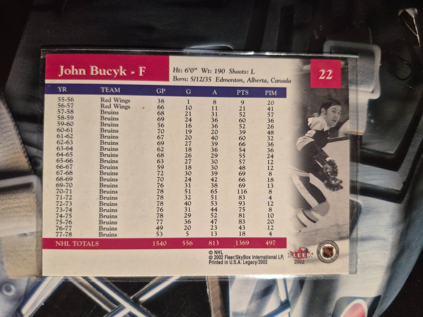 NHL Carte collezionabili: NHL John Bucyk Boston Bruins – Usato da Treiten venduto da Sauber73 1