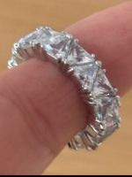 Luxus Elegante Gr: 19/9 Ring Zirkonia weiss Silberfarben