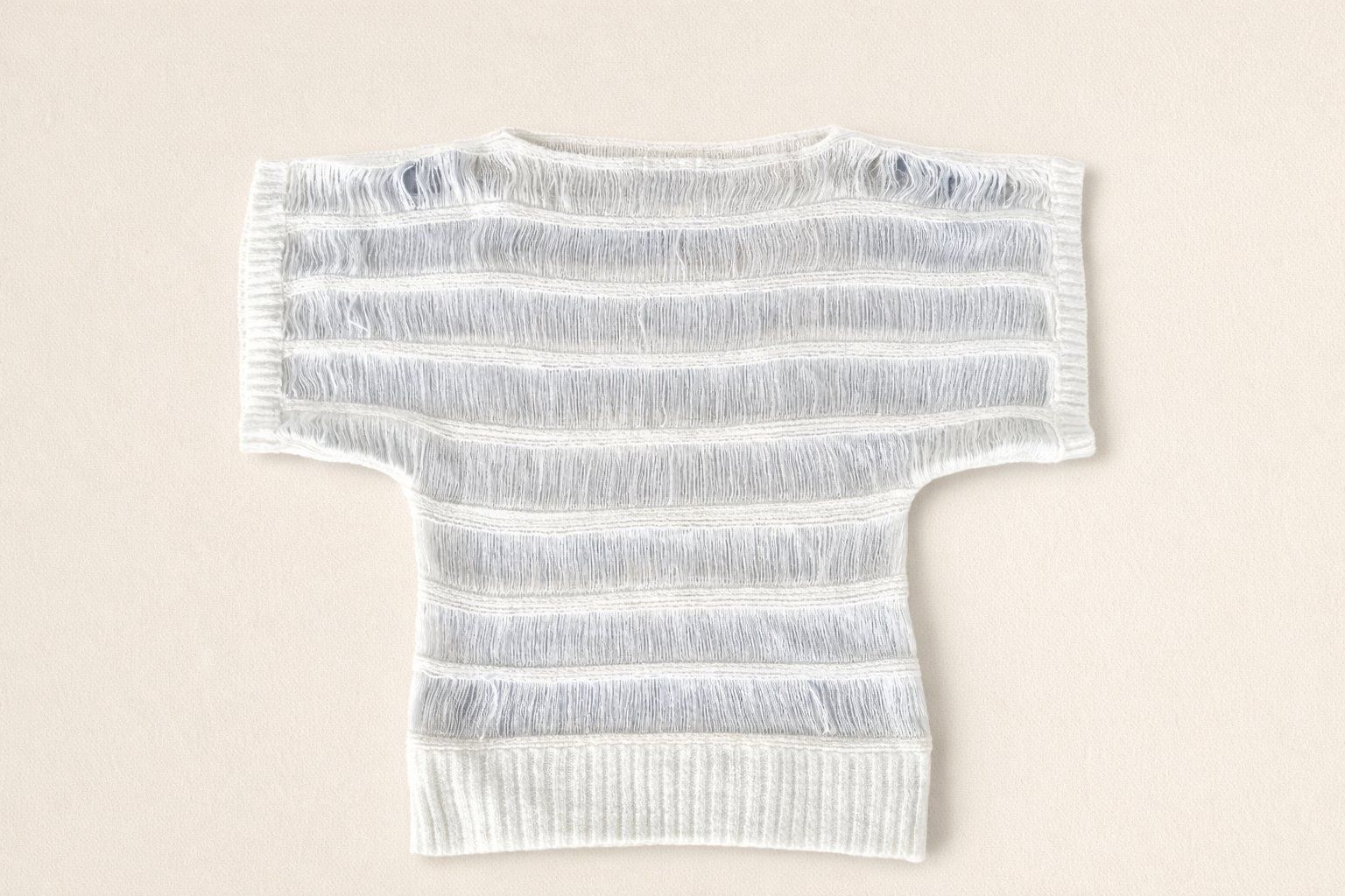 Morgan T-shirt: Morgan Leichter Stricktop Weiss Kurzarm – Nuovo (secondo la descrizione) da Fully venduto da VaneaSelection 4