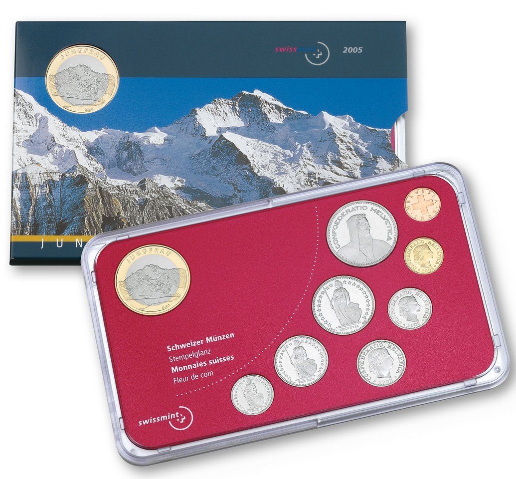 Tutti le monete: Schweiz Münzsatz Stempelglanz 2005 – Nuovo (secondo la descrizione) da Liestal venduto da fibonaccis