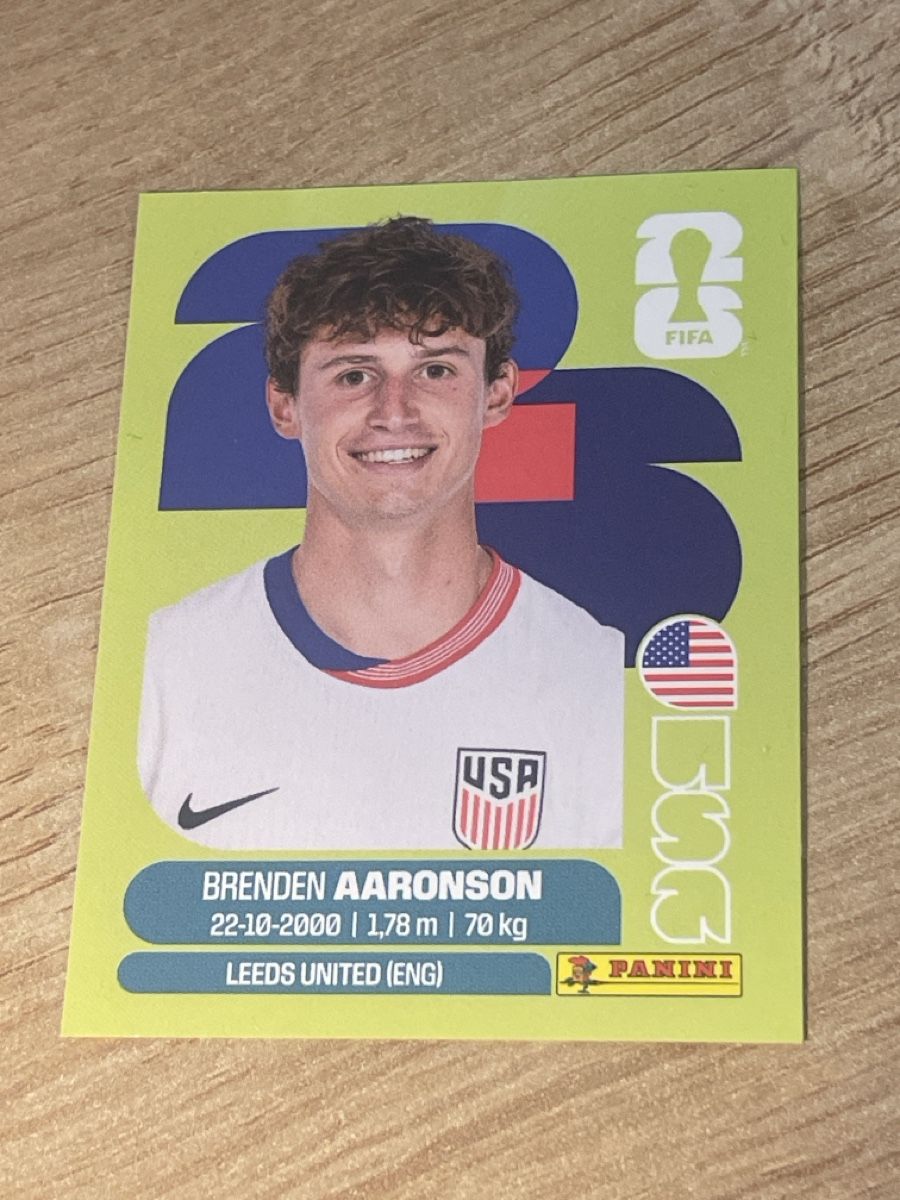 Panini Carte collezionabili: Brenden Aaronson USA 17 – Nuovo e nell'imballaggio originale da Fällanden venduto da Permarco