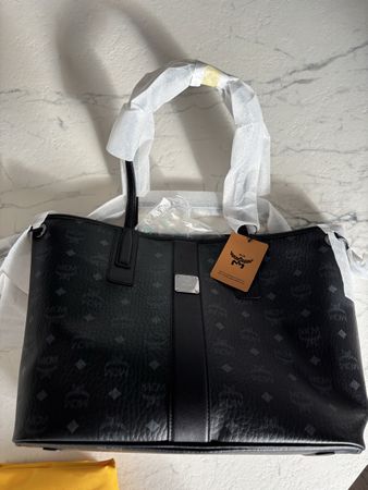 MCM „Liz“ Shopping Bag Medium Schwarz Neu 