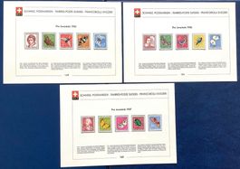 1955-56-1957 Pro Juventute Sammelblätter *