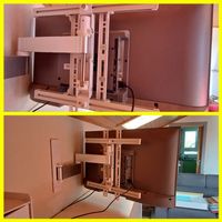 Télévision avec suport mural+ mit Kasten WIFI für F-Bedinung
