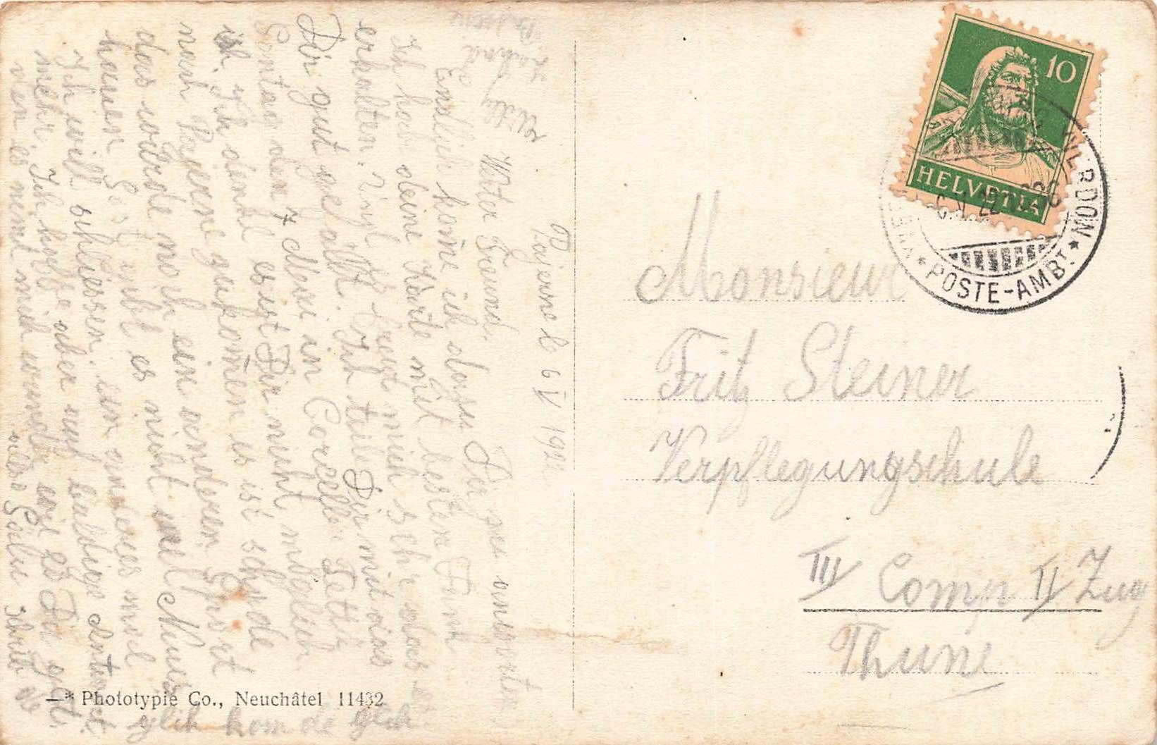 Cartoline postali: Payerne – Usato da Biasca venduto da Blenio71 1