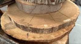 Couchtisch, Eiche, Platte, Baumscheibe, Holz, massiv, Unikat