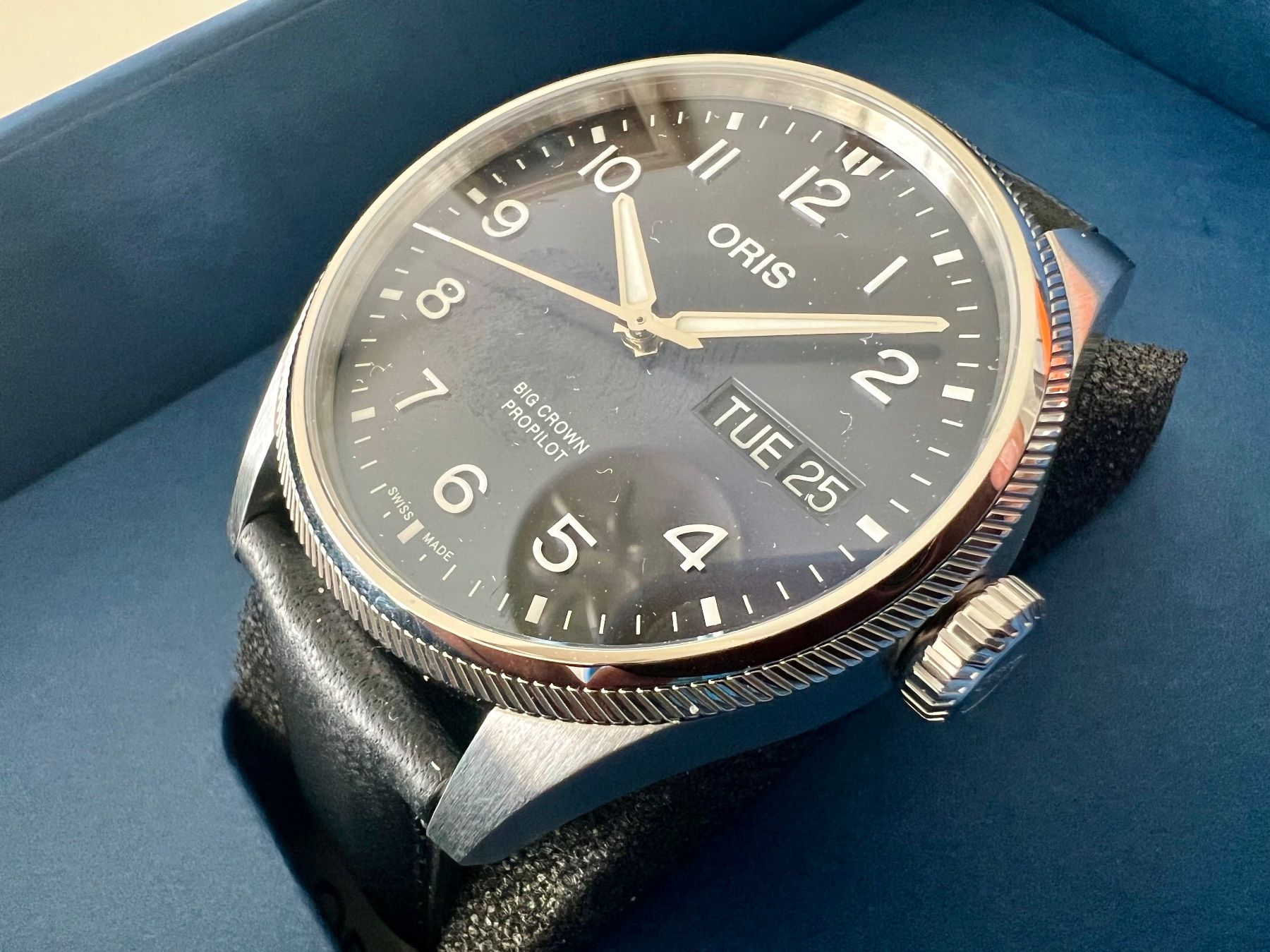 Oris Orologi: ORIS Big Crown Propilot Day Date, Full Set, Blue dial,Fr2250 – Nuovo e nell'imballaggio originale da Le Mont-sur-Lausanne venduto da LycaGallery 1