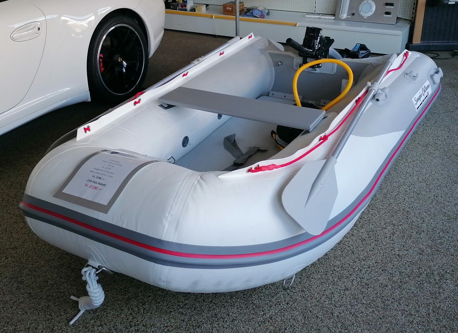 Sergio Cellano Barche: Schlauchboot Suzuki Sergio Cellano mit Elektromotor – Nuovo (secondo la descrizione) da Samedan venduto da Automobile-Palue