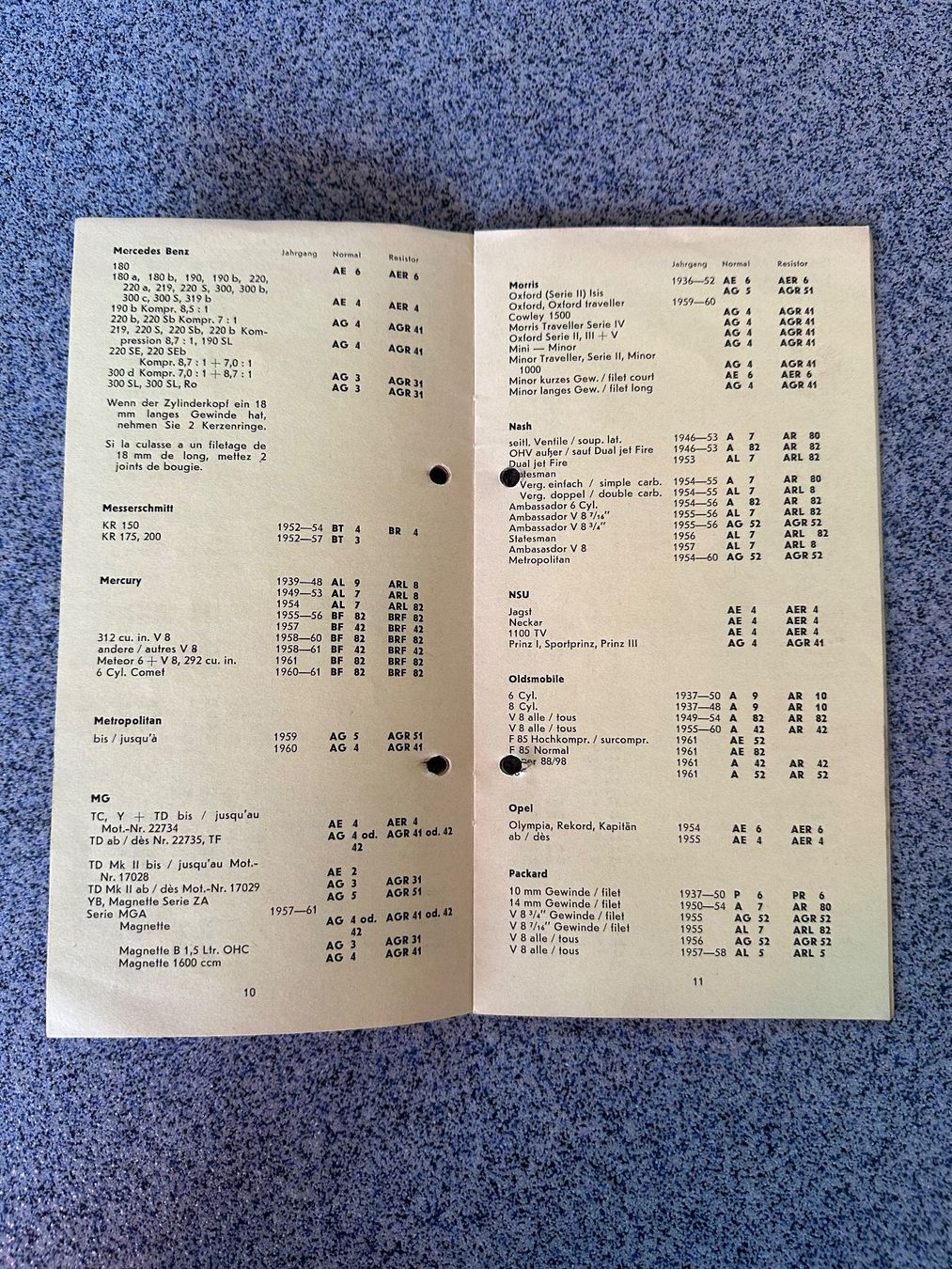 Documenti: Broschüre , Auto - Lite , Zündkerzen 1961 – Usato da Boswil venduto da pavo1 2