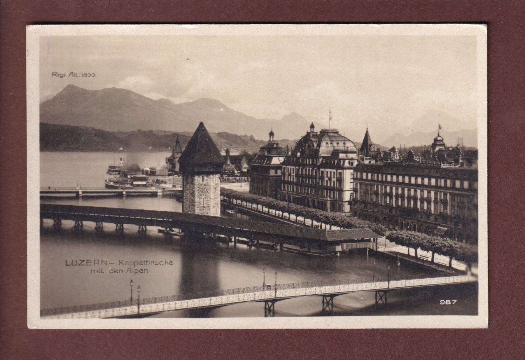 Cartoline postali: LUZERN - Kapellbrücke – Usato da Pully venduto da nicecards