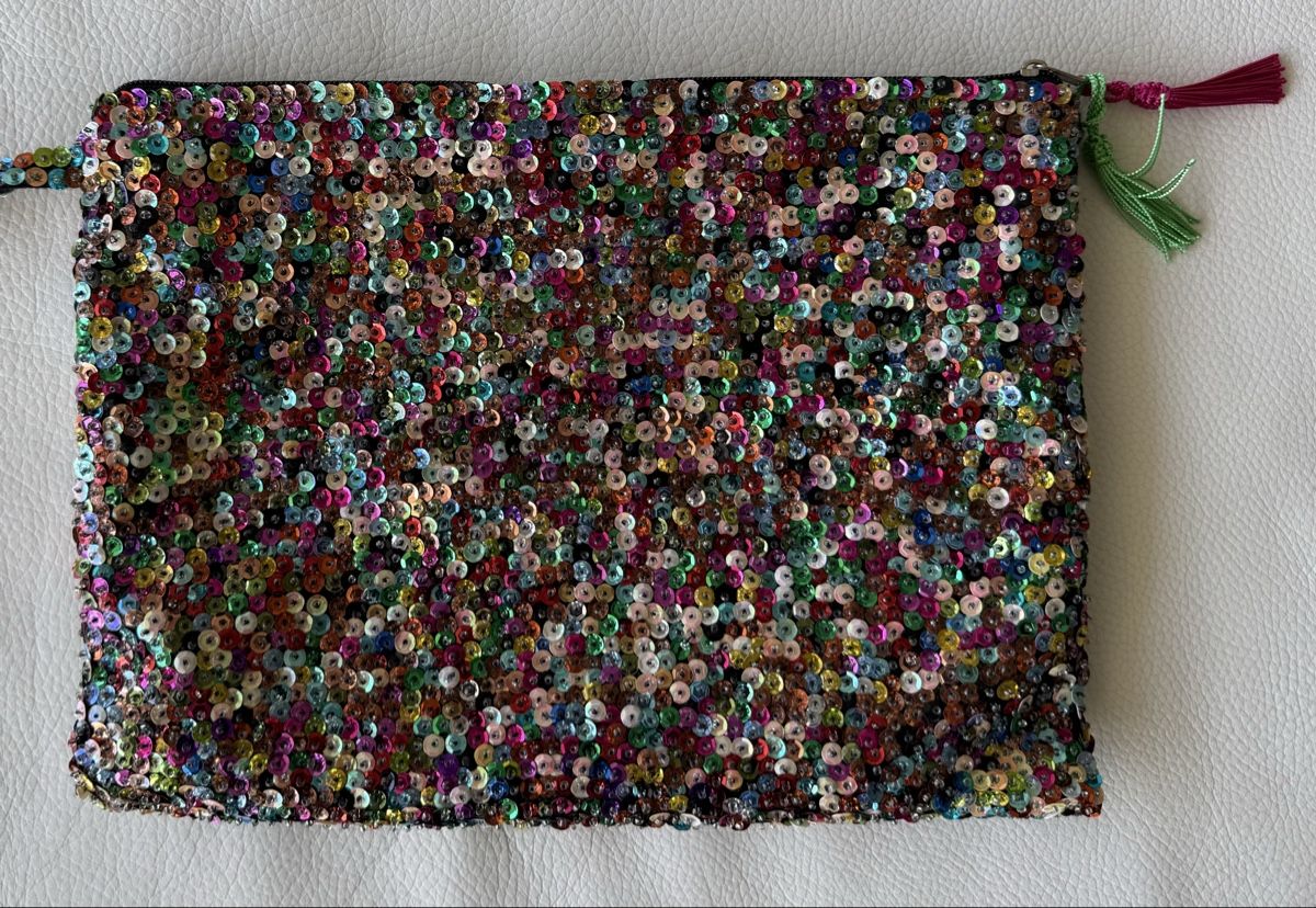 Borse da donna: Pochette avec sequins multicolores neuve! – Nuovo e nell'imballaggio originale da Cointrin venduto da sacha1981