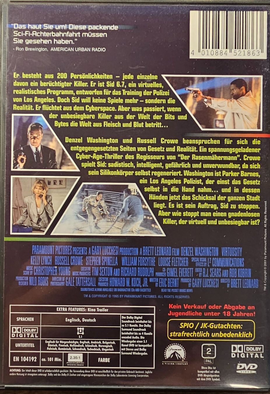 Tous les DVDs: Virtuosity – D'occasion à Wahlen b. Laufen par Cg10 1