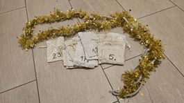 Adventskalender zum Befüllen, Gold-Glitzer, neuwertig!