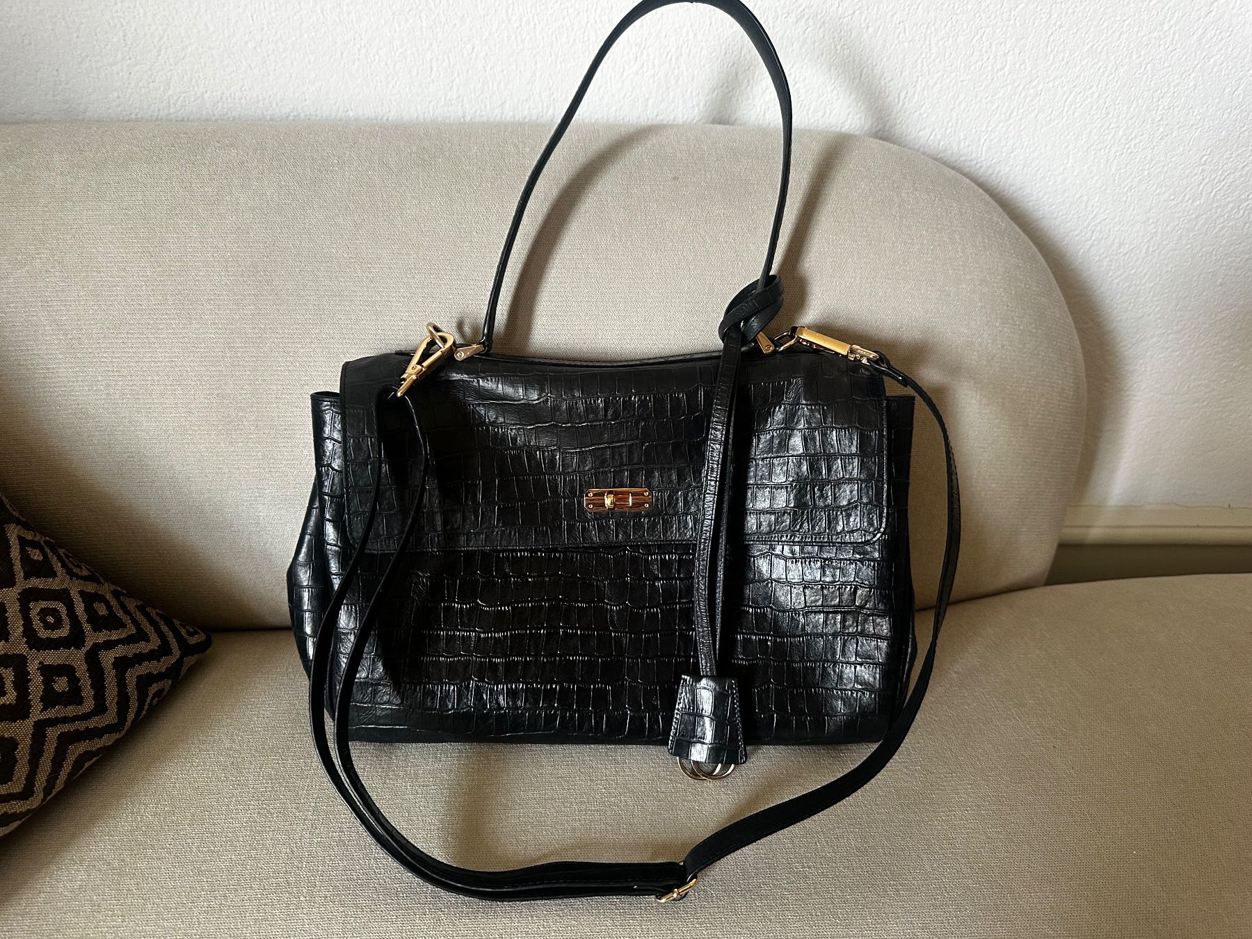 Hamilton Taschen: Melvin & Hamilton Krokotasche schwarz – Gebraucht aus Bern von Yersinia03