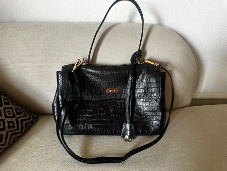 Melvin & Hamilton Krokotasche schwarz