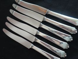 * 6 X GRANDE COUTEAU JEZLER DUCHESSE ARG.800 COMME NEUF