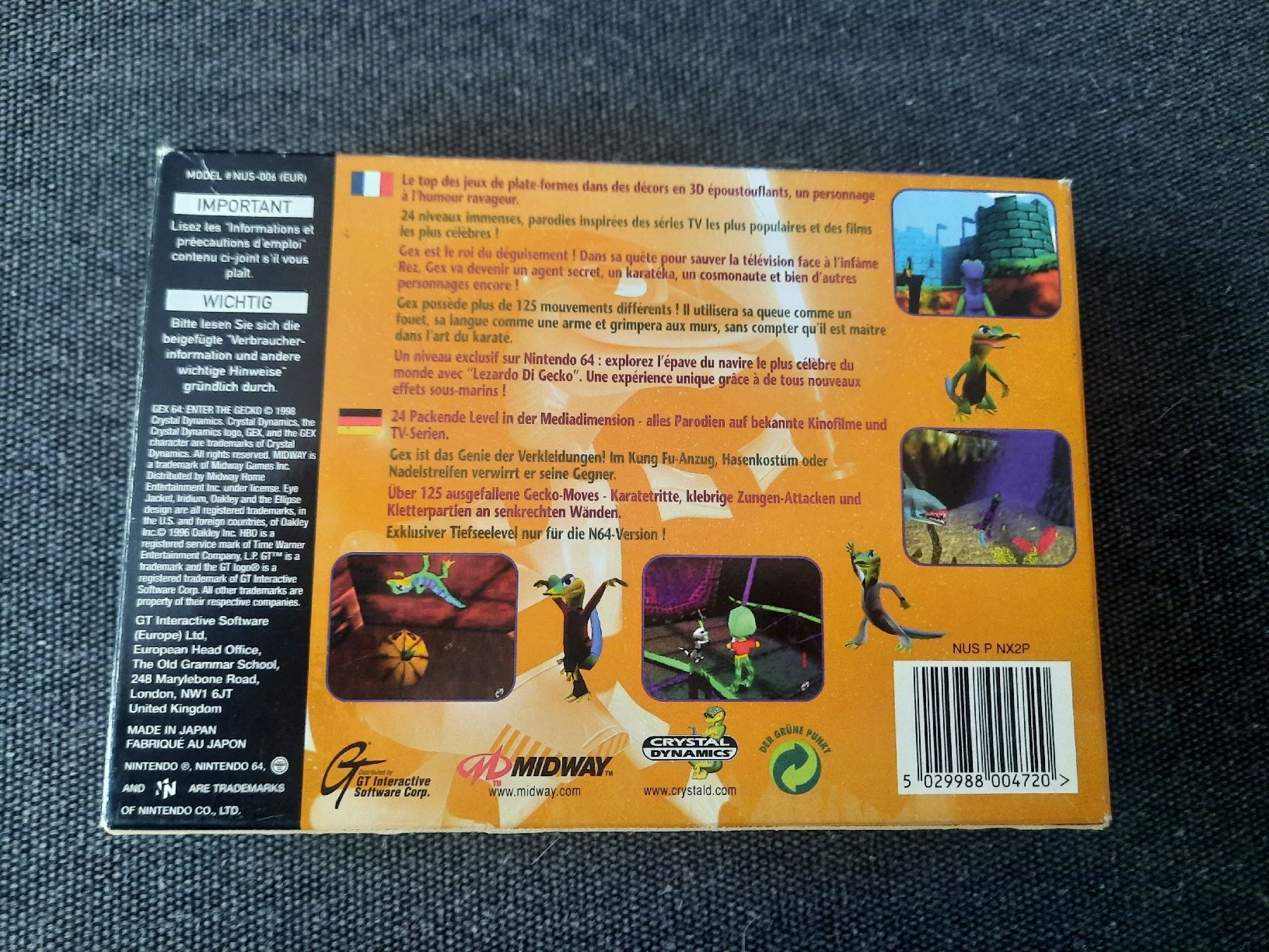 Nintendo Giochi: Gex 64 CIB Nintendo 64 N64 – Usato da Conthey venduto da arn_86vf 5