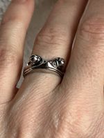 Frosch Ring Gr. 13/53 Edelstahl Vintage Look