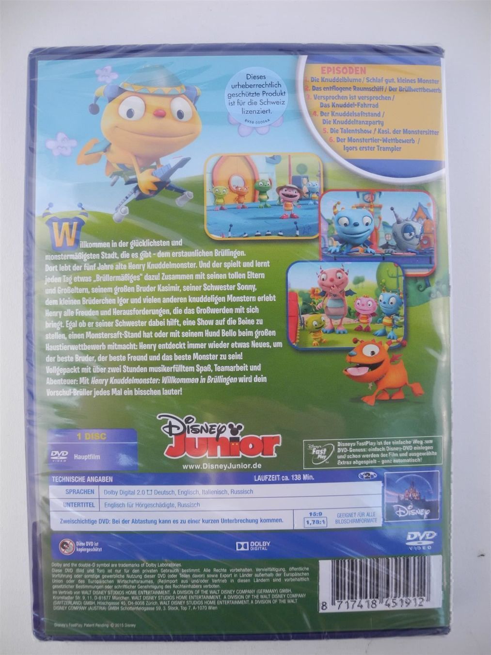Tutti i DVDs: Disney  Henry Knuddel Monster, Nr. 458 – Nuovo e nell'imballaggio originale da Kottwil venduto da Crazyrolf 1